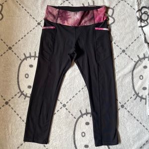 Zenana Outfitters Black Pink Tie Dye Leggings M